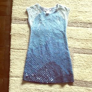 Girl sequence blue dress
